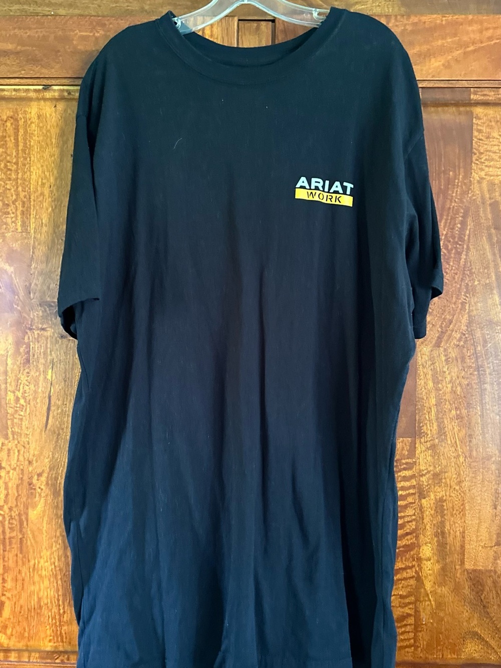 Ariat Black Short-Sleeve Tee with Yellow Logo